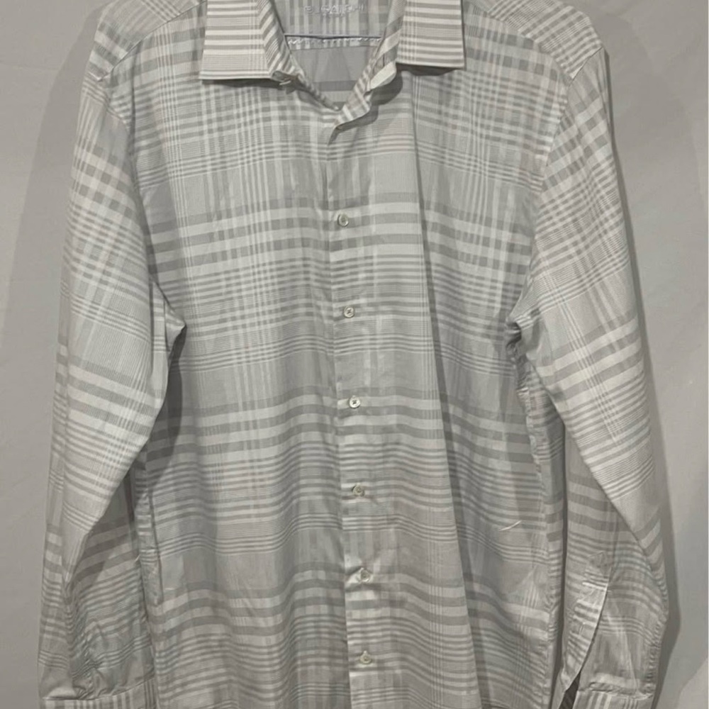 Bugatchi Gray Casual Button Down Shirt
